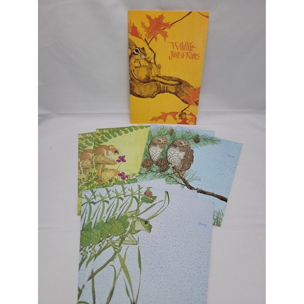 Vintage 1970's Current Wildlife Just A Notes Stationary